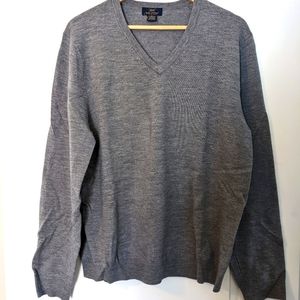 Brooks Brother Cashmere Sweaters, Men's Large Grey V-Neck